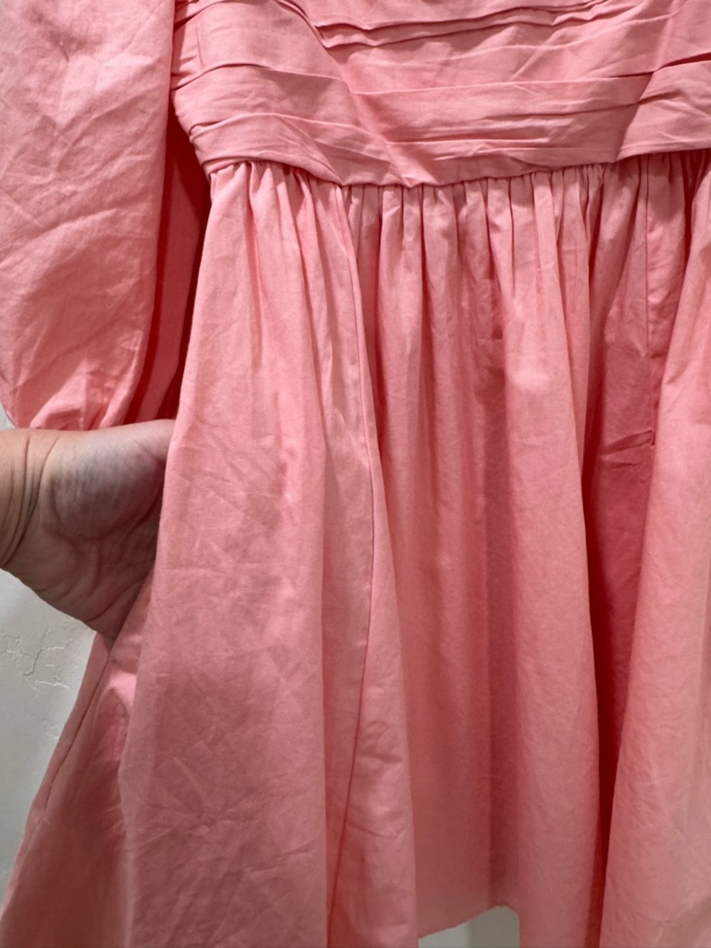 NWT Abercrombie & Fitch Emerson Poplin Puff Sleeve Mini Dress XS Light Pink - Picture 11 of 16